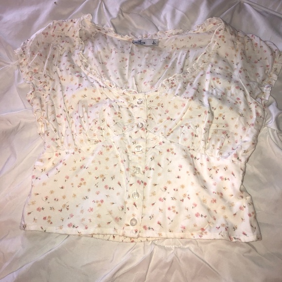 Hollister women’s size large floral blouse. New - Picture 1 of 7